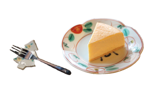 ケーキとコーヒーの器